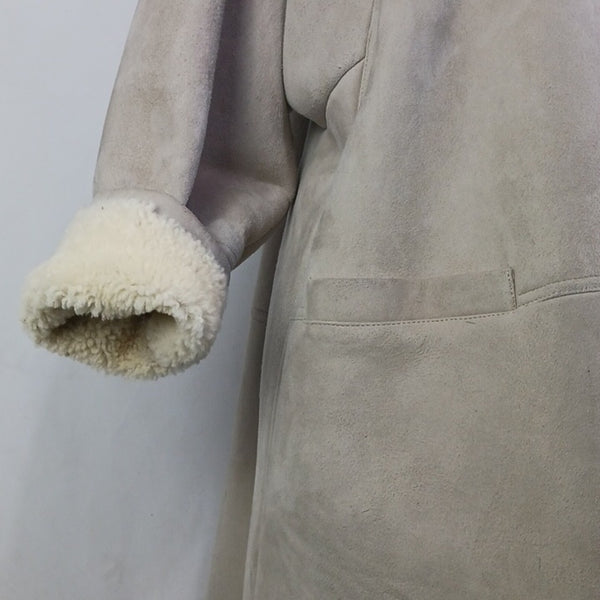 Vintage  Cream Shearling 3/4 Jacket.
