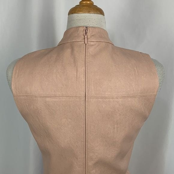 BCBG NWT Pink Faux Leather Dress