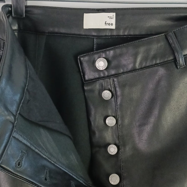 Wilfred Black Cargo Faux Leather Pants