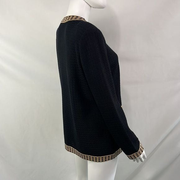 NWT Misook Black w Gold Trim Jacket
