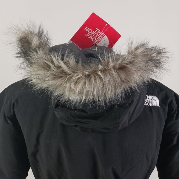 North Face NWT Black Belted  Hood W Fur Trim Kids Jacket