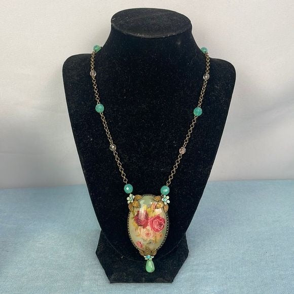 M Negrin Floral Pendant Large Necklace