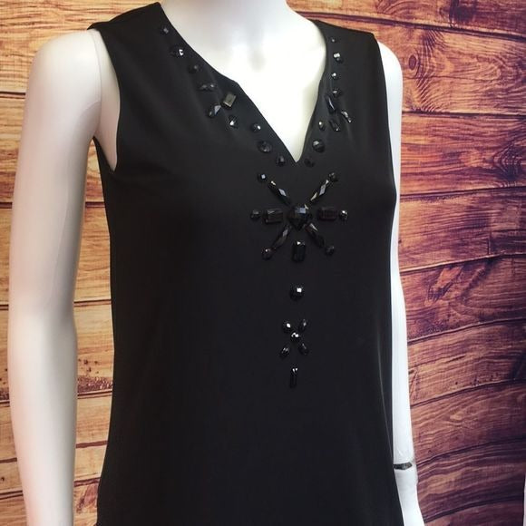 NWT Gerard Darel Black Beaded Neck Dress