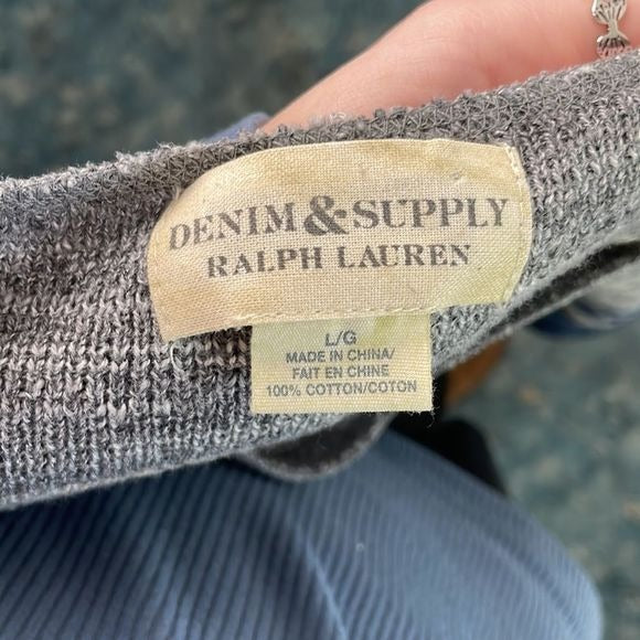 Ralph Lauren Blue Grey Print Sweater