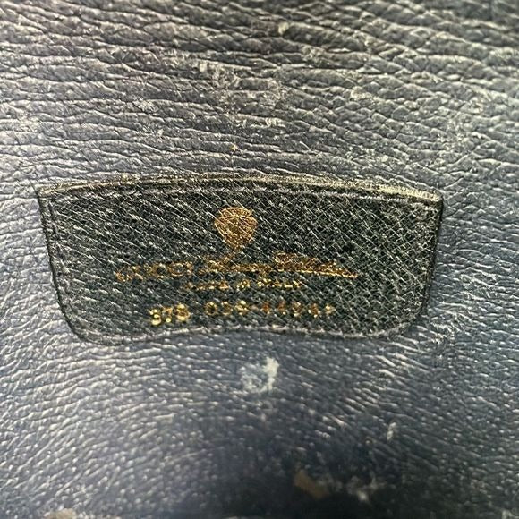 Gucci Small Vintage Blue Logo Clutch