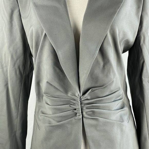 Lafayette 148 New York gray cinched waist blazer
