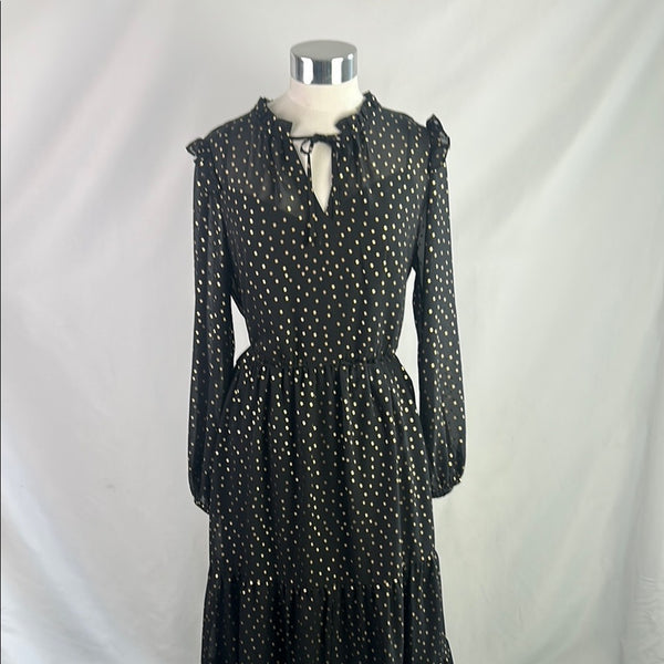 Julia Jordan Blk w Gold Dots Dress