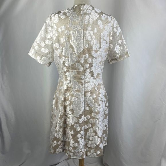 Lela Rose Cream floral lace dress