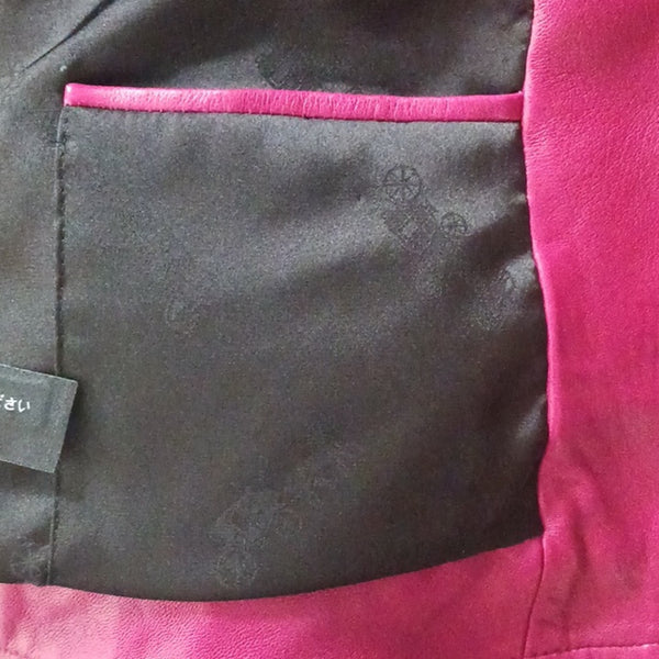 Coach Red  Leather Short  Jacket.