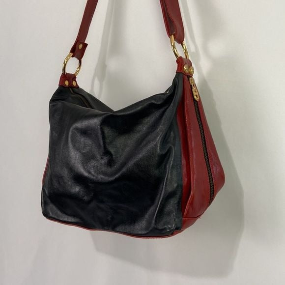 Marino Orlandi Black Leather w/ Red Trim Bag