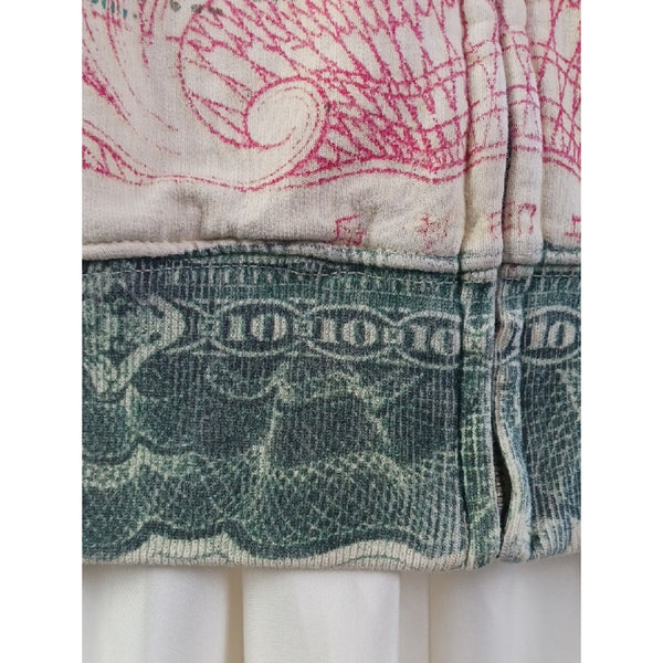 LUCKY BRAND Y2K ASIAN MONEY TARE ZIP JACKET.