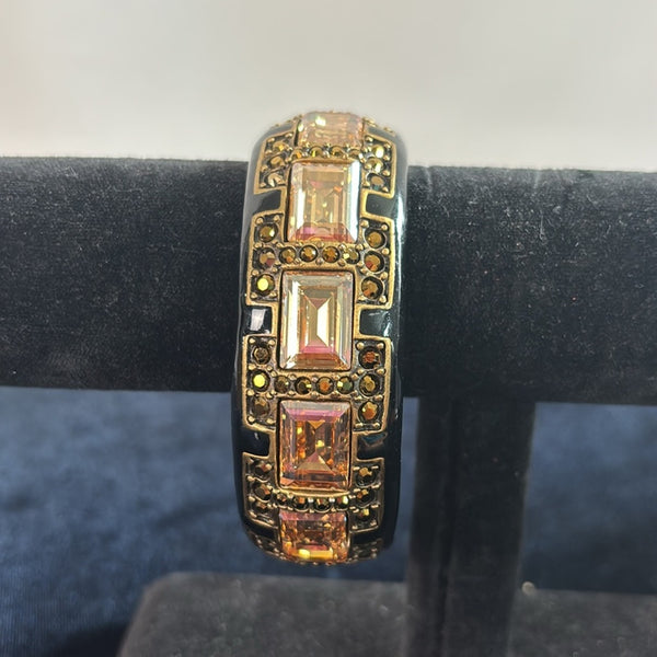 Judith Lieber Black Gold Crystal Bangle
