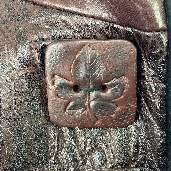 Grownbeans Karen Groner Vintage Leather Shearing w/ Patches Full Jacket