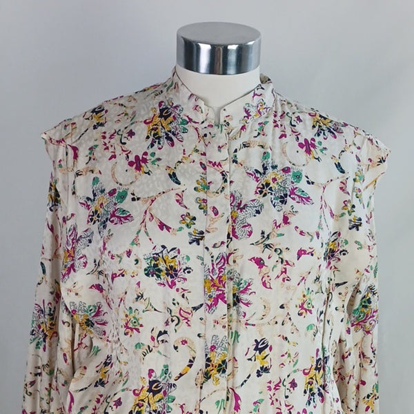 NWT Isabel Marant Ecru Floral Print Dress