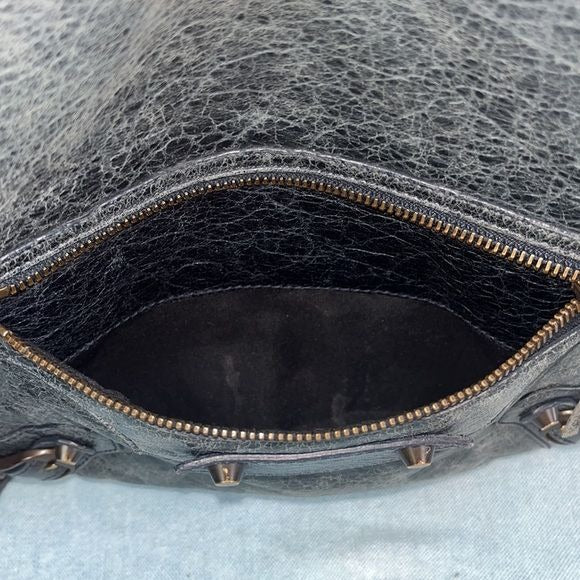 Balenciaga Neo Folk Messenger Blue Leather Bag