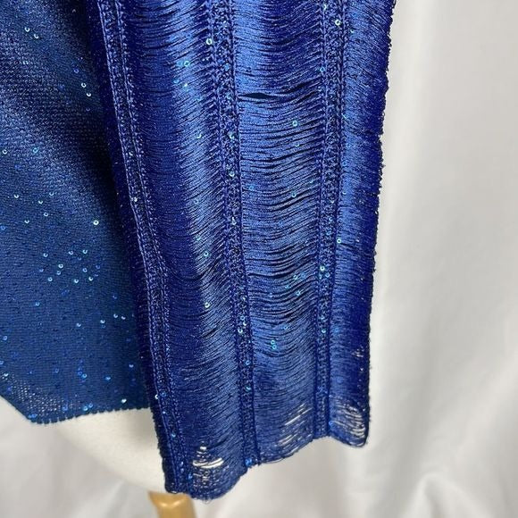 St John Navy Beaded Knit Sweater