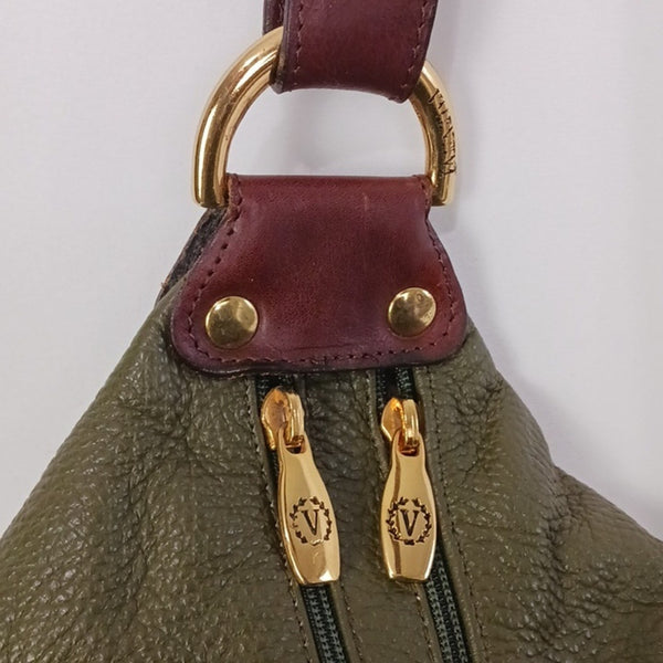 Valentina Olive With Brown Trim Bag