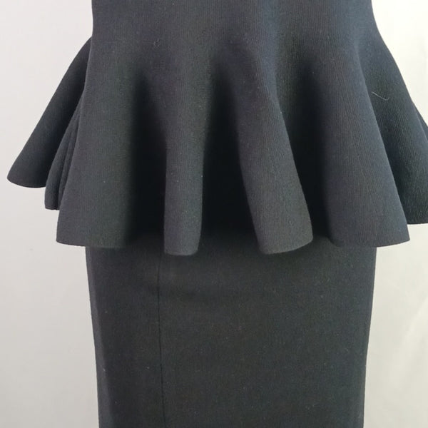 Ann Taylor Black Ruffle Strapless Top/Skirt Set