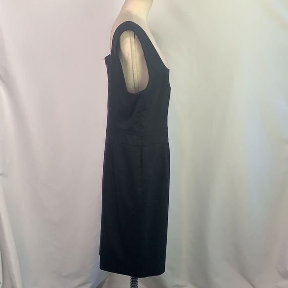 Escada Black Virgin Wool Blend Sheath Dress