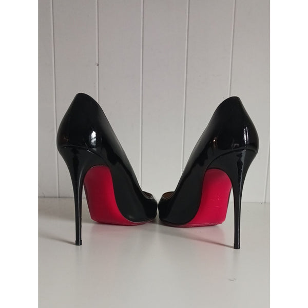 CHRISTIAN LOUBOUTIN PIGALLE FOLLIES PATENT LEATHER PUMPS
