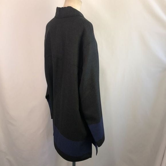 Emanuel Grey/Blue Striped Skirt Set