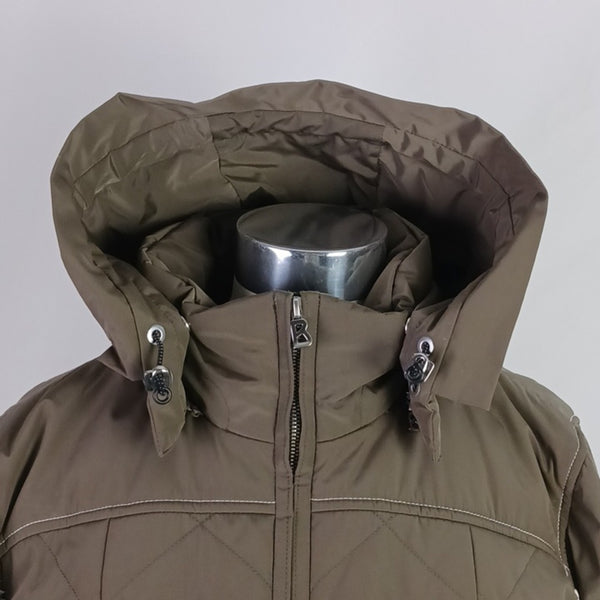 Bogner Br W Embroiderd Zip Nylon Women's Quilted Hooded Jacket.