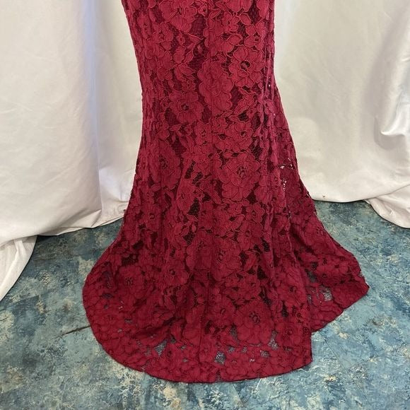 Ralph Lauren Wine Lace Gown