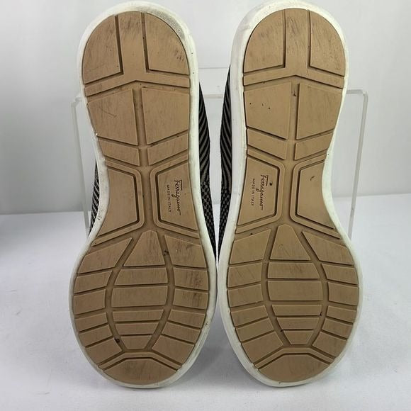 Salvatore Ferragamo Tan Black Sock Sneakers