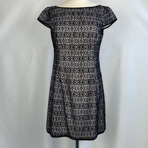 Nanette Lepore NYC Black Lace Cap Sleeve Dress