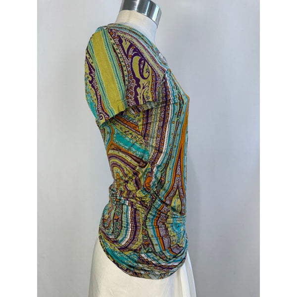 ETRO MULTI PRINT TOP W CINCHED SIDES