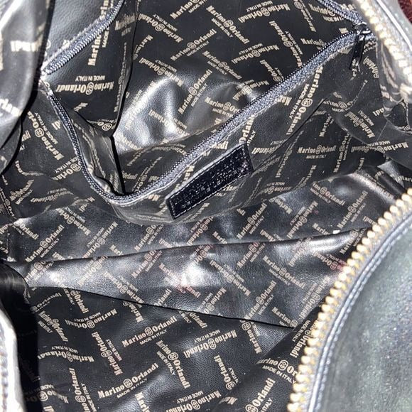Marino Orlandi Black Leather w/ Red Trim Bag
