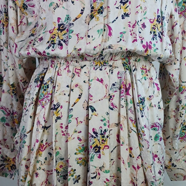 NWT Isabel Marant Ecru Floral Print Dress