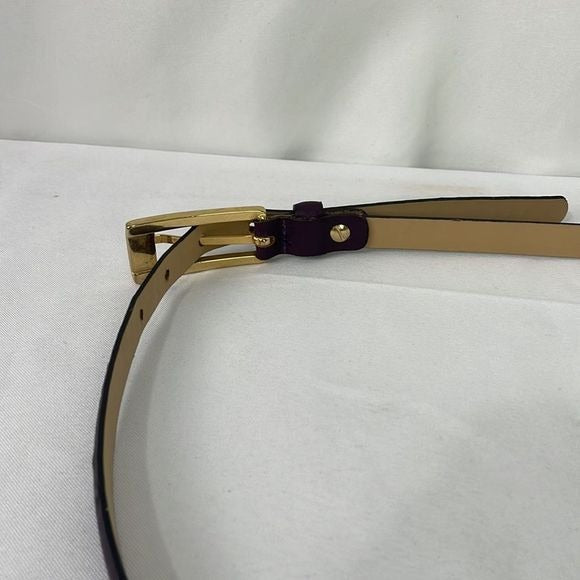 Dolce And Gabbana Skinny Purple Ostrich Leather Belt