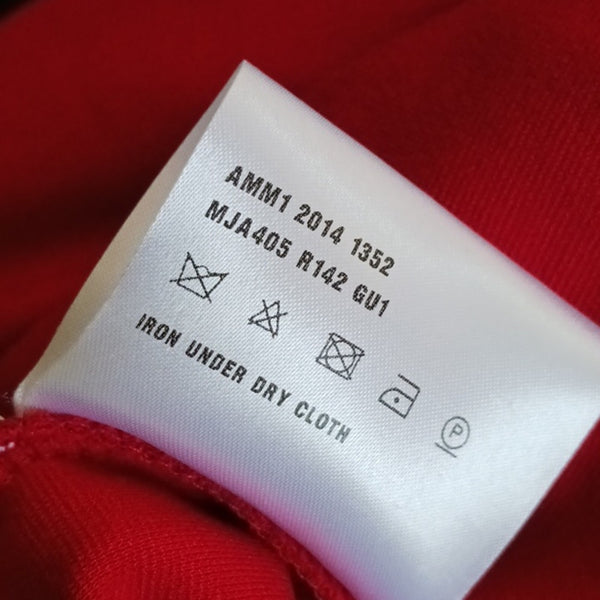 Miu Miu Red Ruffle Bottom Drop Waist Long Sleeve Dress