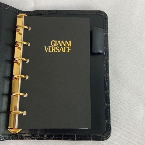 Gianni Versace Vintage Crocodile Date Book Miscellaneous
