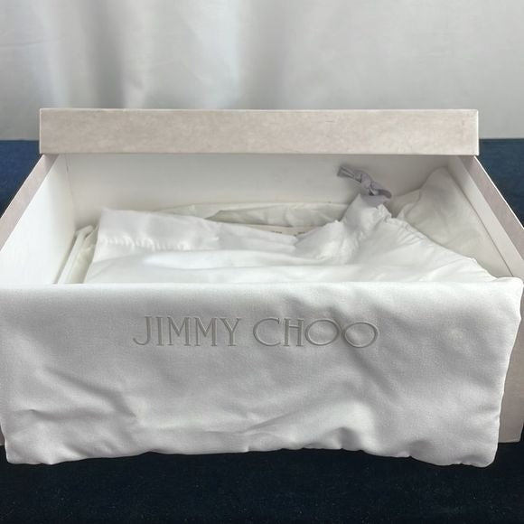 Jimmy Choo Tan Suede With Gold Detail Pumps With Box