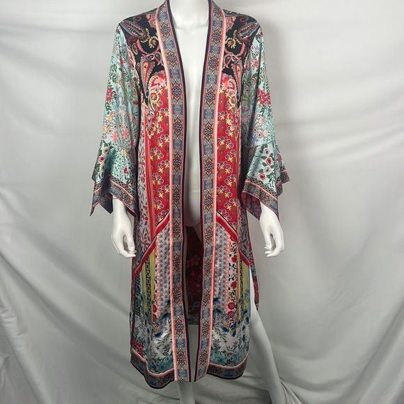 Alice + Olivia Multi Print Silk Reversible Jacket