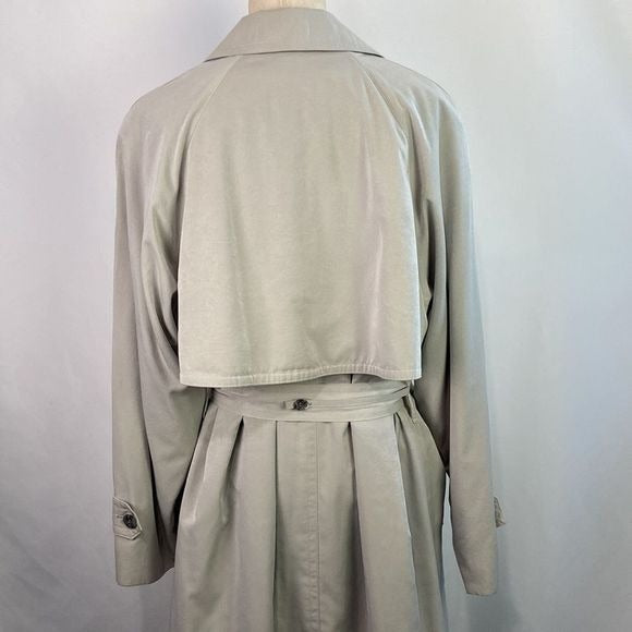 Burberry Tan Wool Lined Trench Jacket