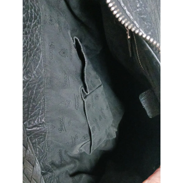 GUCCI LG PEBBLED LEATHER HOBO  BAG.