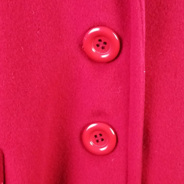 Yves Saint Laurent Vintage Red Wool 3/4 Peacoat