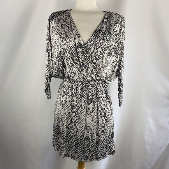 NWT Parker Black Print Wrap Dress