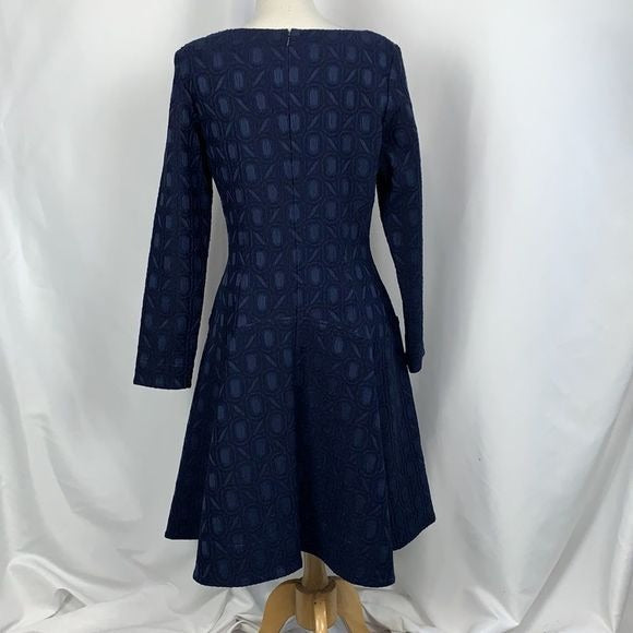 Lela Rose NWT Navy Brocade Dress