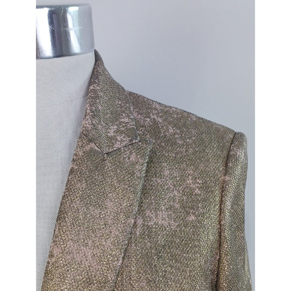 ZADIG AND VOLTAIRE METALLIC GOKD SNAKE BLAZER JACKET.