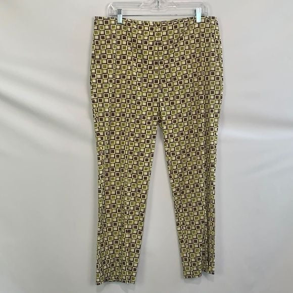 Prada Olive Geo Print Slacks