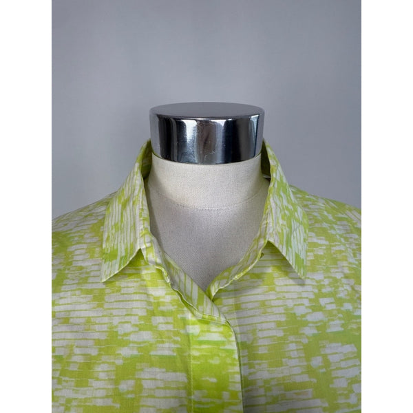 AKRIS LIME BLOUSE WITH CINCH WAIST