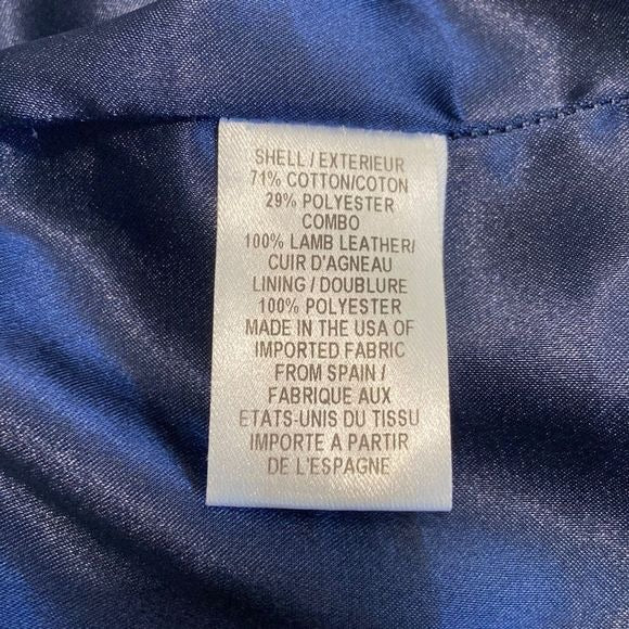 Milly Blue Print Sheath with Lamb Leather Trim Dress
