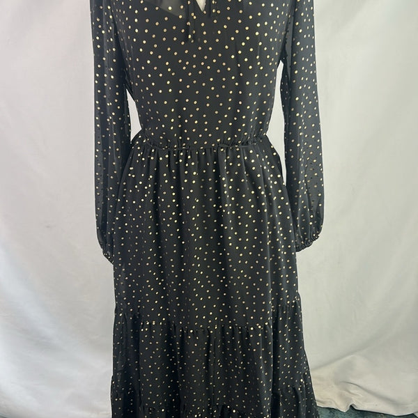 Julia Jordan Blk w Gold Dots Dress