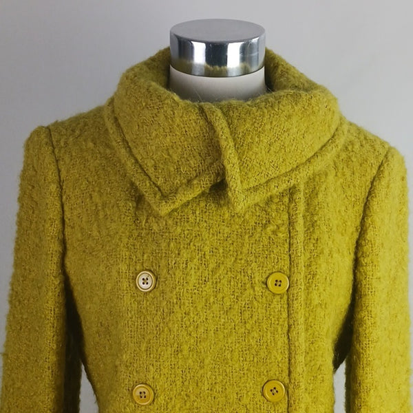 J. Crew Chartreuse Mohair Short  Double-Breasted Jacket
