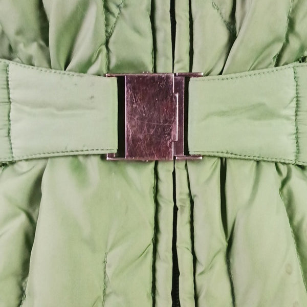 Liu Jo Green Short Puffer Jacket With Belt.