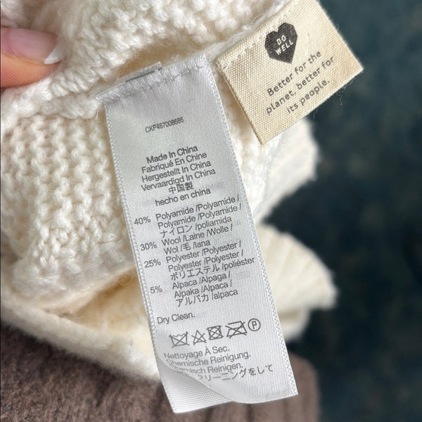 Madewell Cream Chunky Knit Turtleneck